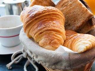 coffee and croissants