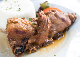 Grilled meat ribs