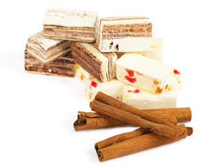Closeup of sweets and cinnamon