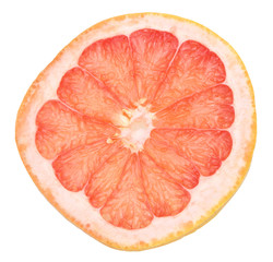 Slice of Fresh Pink Grapefruit