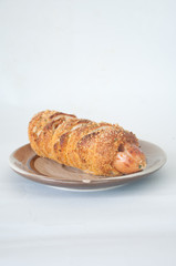 Hot dog on the white background
