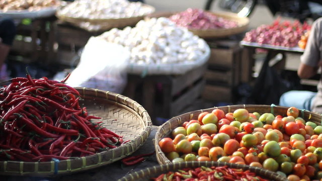 market, spices, vegetables