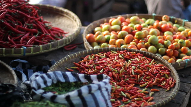 market, spices, vegetables