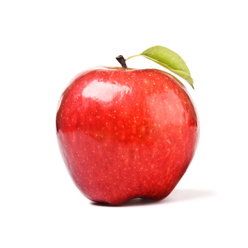 isolated juicy red apple