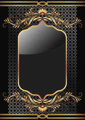 Background with golden ornament