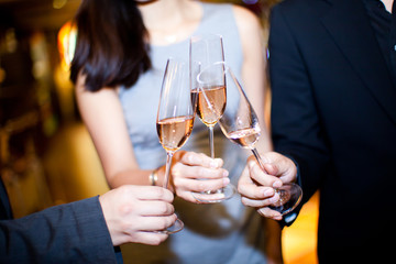 Holiday Event people cheering