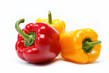Healthy food. Fresh vegetables. Peppers on a white background.