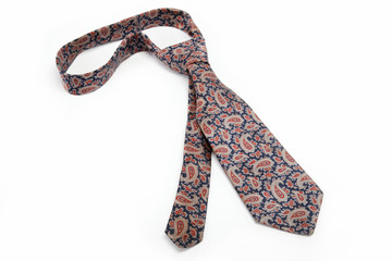 Luxury tie on white background