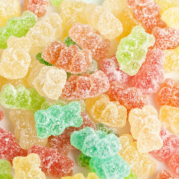 gummy candy bears background