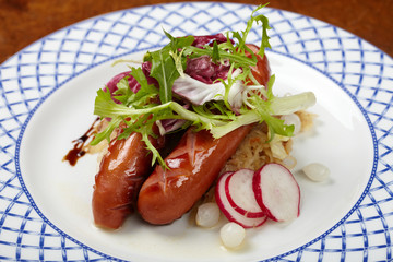 sausages with cabbage