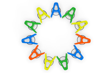 Obraz premium Colorful clothespins