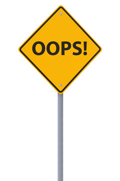 Oops! Road Sign