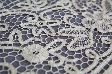 vintage tablecloth lace detail