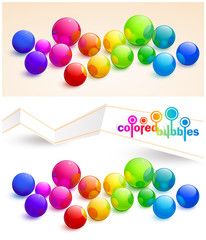 Colored bubbles. Vector illustration