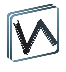 Zollstock Aufmaß Ausmessen Maß nehmen Piktogramm