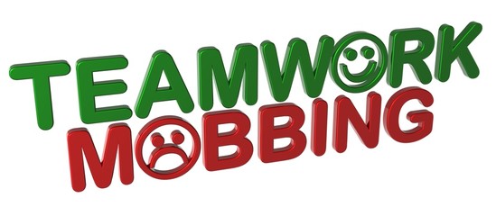 3D Smiley - Teamwork - Mobbing