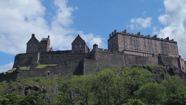 Side view of the Castle of Edinburgh