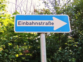 Fototapeta premium Einbahnstraße
