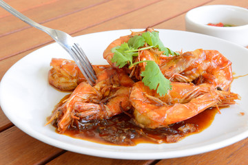 Shirmp with tamarind sauce ,Thai food