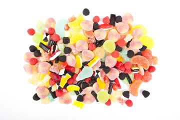 mixed colorful sugar candy background