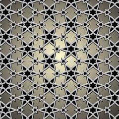 Metallic pattern on islamic motif
