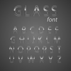 Glass alphabet. - 42129097