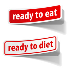 Ready to eat and diet stickers