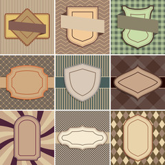 Set of vintage backgrounds with place for text. - 42129494