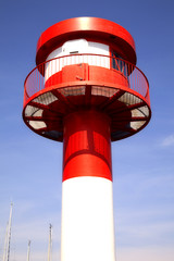 Leuchtturm im Hafen von Eckernförde, Schleswig-Holstein