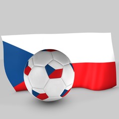 Obraz premium balón y bandera república checa