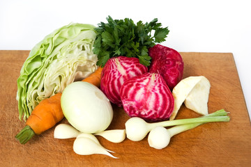 vegetables for the borscht