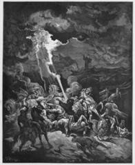 Elijah destroys the messengers of Ahaziah