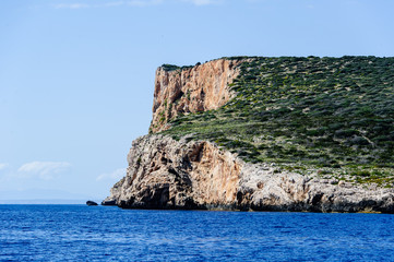 Rock island at Mediterranean sea