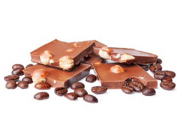 Chocolate and coffee beans