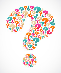question mark with speech bubble icons