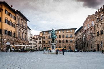 Piazza della signoria à Florence en Toscane en Italie