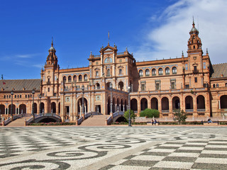Fototapeta na wymiar Spanish Square (Plaza de Espana), Sewilla, Andaluzja, Hiszpania