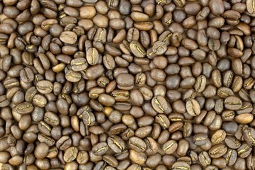 Roasted coffee beans background