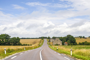 Countryside road in Burgundy