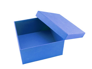 Blue box on white background