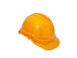 Orange Safety helmet isolated on white