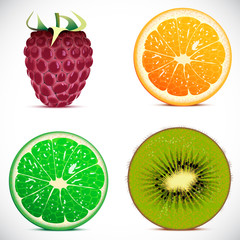 Vector illustration - set of fruits icons