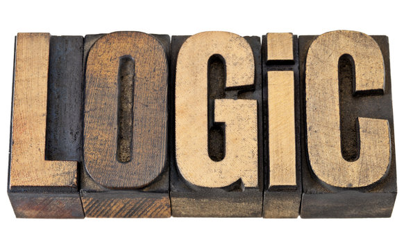 logic word in wood type
