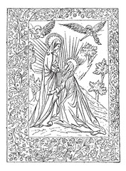 Fototapeta premium Miniature, vintage engraving