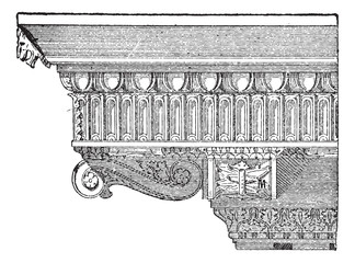 Corbel, vintage engraving © Morphart