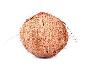 Coconut on white isolated
