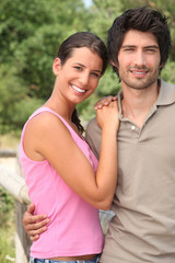 Fototapeta premium Couple outdoors in the summertime