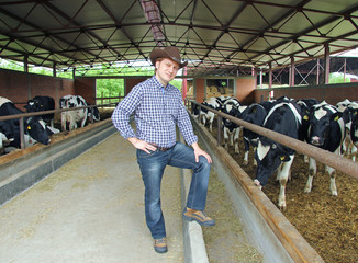 Cowboy on Farm