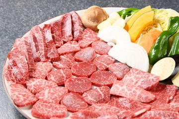 sliced raw beef for Korean beef barbecue