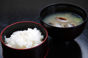 Rice and miso-soup